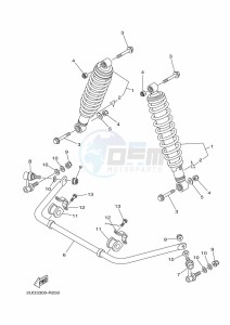 YFM700FWAD YFM70GPLK (B4F3) drawing REAR SUSPENSION