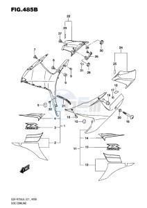 GSX-R750 drawing SIDE COWLING L6 (AJP)