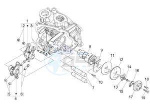 Beverly 300 RST 4T 4V ie E3 drawing Rocking levers support unit