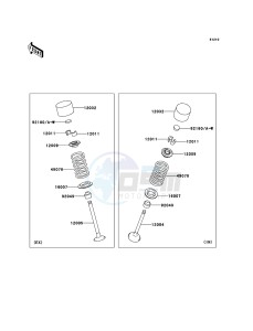 Z1000 ZR1000B9F FR GB XX (EU ME A(FRICA) drawing Valve(s)