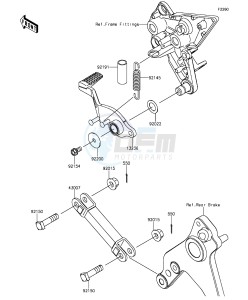 Z1000SX_ABS ZX1000MEF FR GB XX (EU ME A(FRICA) drawing Brake Pedal