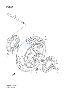 AN400 BURGMAN EU-UK drawing FRONT WHEEL