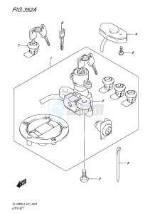 DL1000 ABS V-STROM EU drawing LOCK SET (FOR PANNIER CASE)