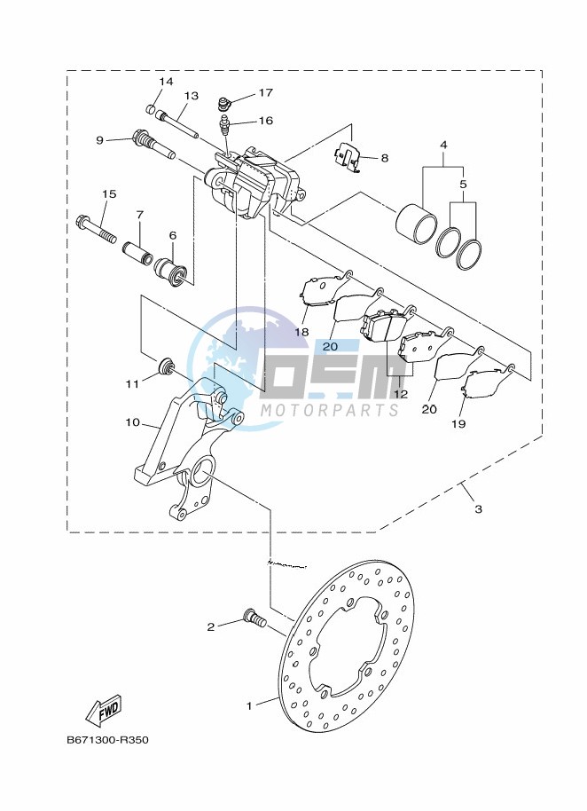 REAR BRAKE CALIPER