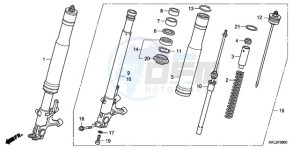 CBR1000RRA UK - (E / MKH) drawing FRONT FORK