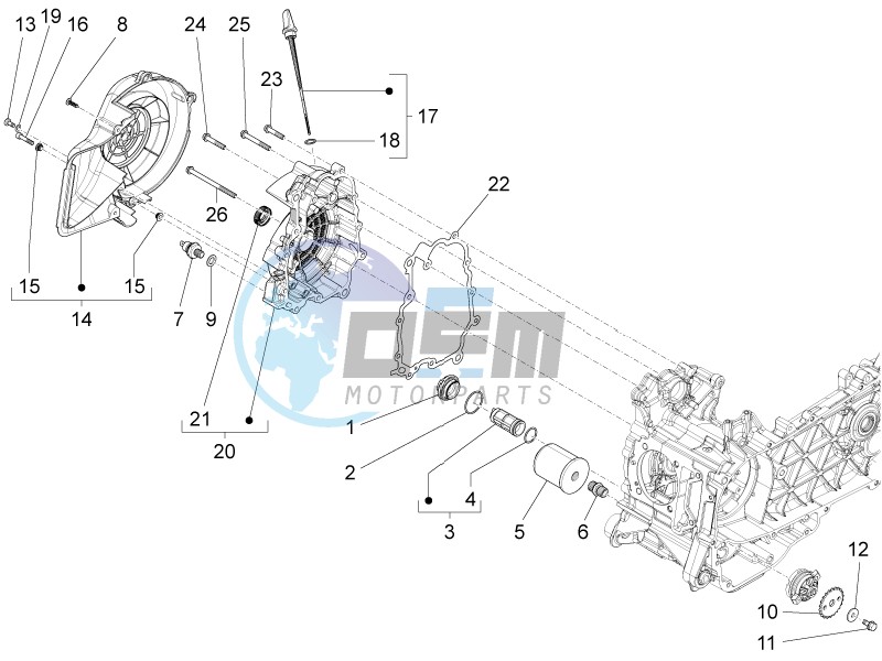 Flywheel magneto cover - Oil filter