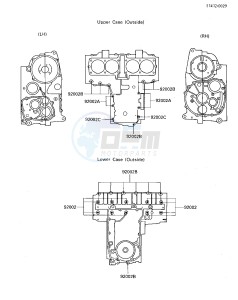 ZL 600 A [ZL600 ELIMINATOR] (A1-A2) drawing CRANKCASE BOLT PATTERN