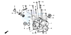 XR400R drawing CYLINDER HEAD COVER