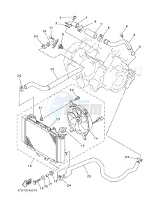 YFM450FWAD YFM45GPXG GRIZZLY 450 EPS (2LCB) drawing RADIATOR & HOSE