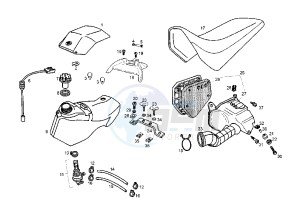 SENDA SM DRD RACING LTD - 50 cc drawing FUEL TANK