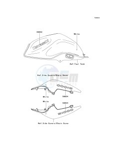 ZR 1000 B [Z1000 EUROPEAN] (B7F-B9F) 0B8F drawing DECALS-- WHITE- --- B8F- -