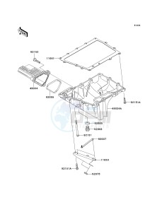 ZX 1000 C [NINJA ZX-10R] (C2) C2 drawing OIL PAN