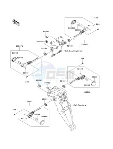 KLX 250 W [KLX250SF] (W9F) W9F drawing TURN SIGNALS