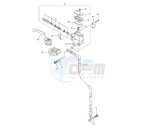 YZ F 250 drawing FRONT MASTER CYLINDER