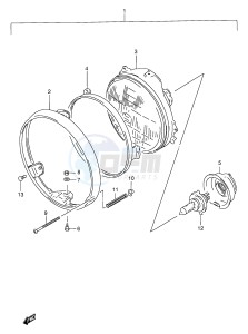 GS500 (E2) drawing HEADLAMP (E24)