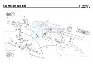 RS2-125-MATRIX-PRO-BLACK drawing HANDLEBAR - CONTROLS