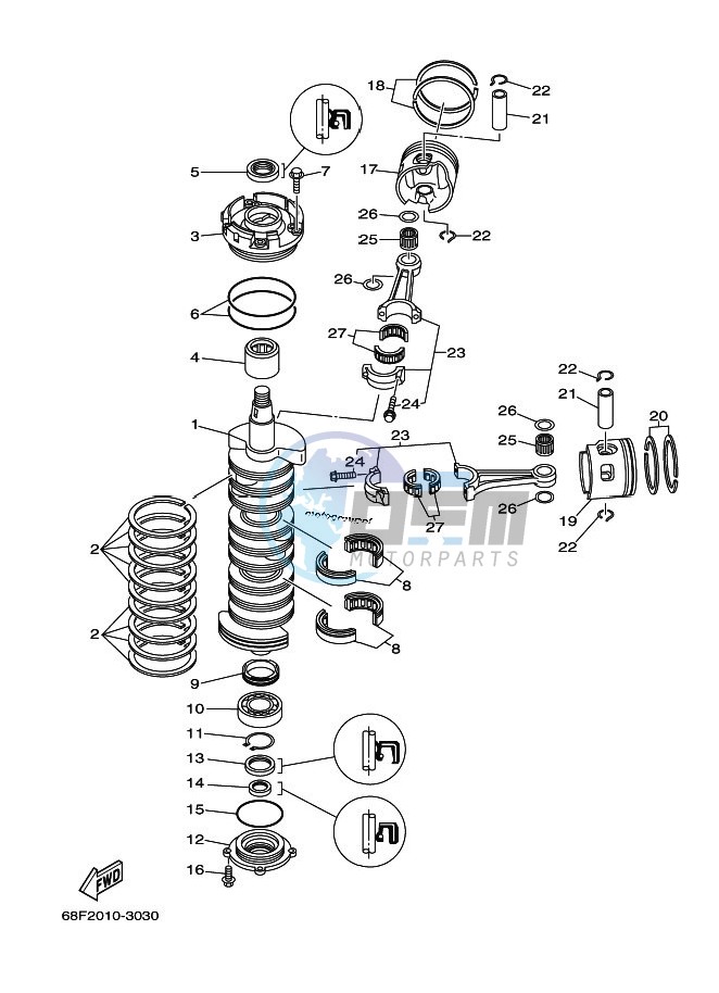 CRANKSHAFT--PISTON