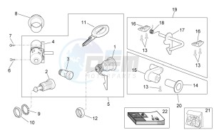 Scarabeo 50 4T E2 drawing Decal - lock hardware kit