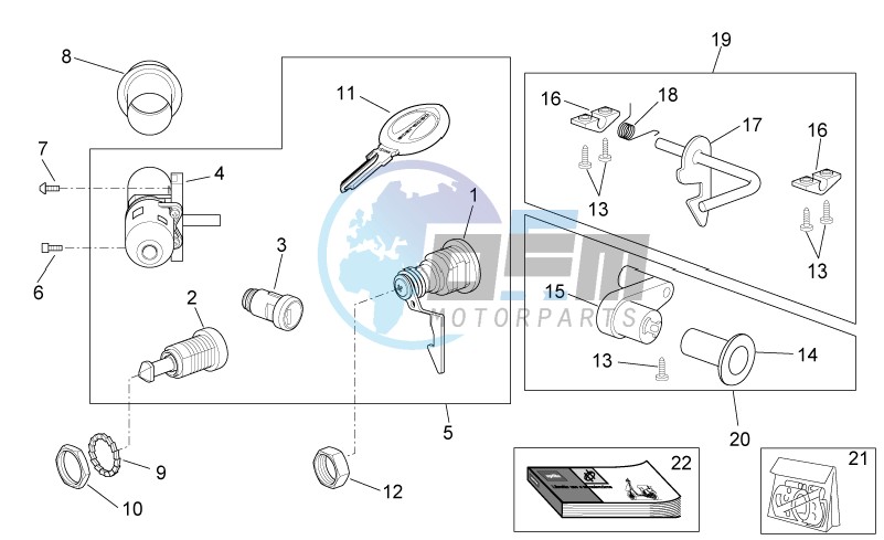 Decal - lock hardware kit