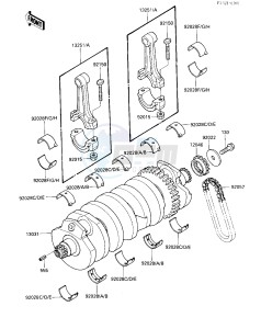 ZX 1000 B [NINJA ZX-10] (B1-B2) [NINJA ZX-10] drawing CRANKSHAFT