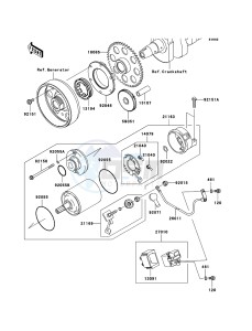 Z1000_ABS ZR1000C7F FR GB XX (EU ME A(FRICA) drawing Starter Motor