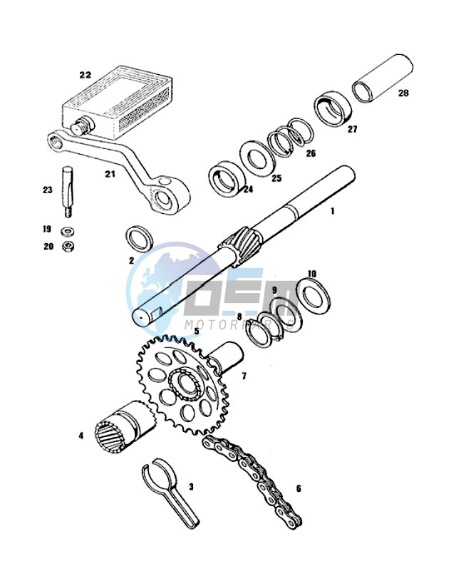 Starter mechanism pedal