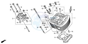 VT750C drawing FRONT CYLINDER HEAD