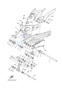 MT07 MT-07 700 (1WSH 1WSJ) drawing REAR ARM