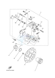 YFM250R RAPTOR 250 (33B8) drawing REAR BRAKE CALIPER