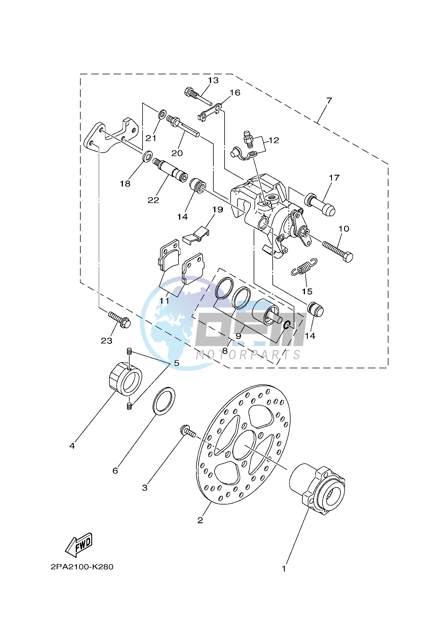 REAR BRAKE CALIPER