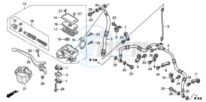 TRX420TE FOURTRAX ES drawing FR. BRAKE MASTER CYLINDER