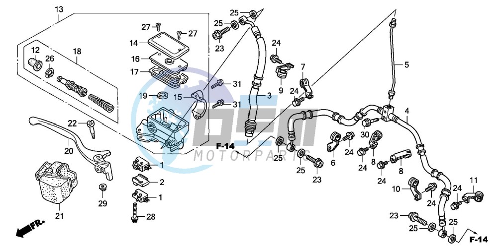 FR. BRAKE MASTER CYLINDER