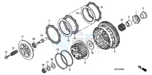 CB600FAB drawing CLUTCH