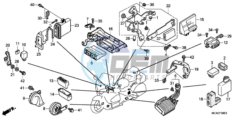 CONTROL UNIT (GL1800C/D/E/F/G) (AIRBAG)