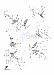 YZF600 YZF-R6 (BN6K) drawing STAND & FOOTREST