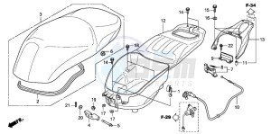 SH300R drawing SEAT/LUGGAGE BOX