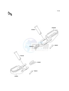 KX 60 [KX60] (B15-B19) [KX60] drawing FOOTRESTS