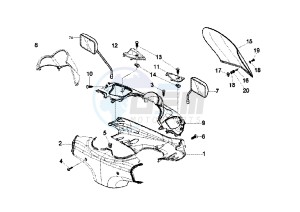 Beverly RST 125 drawing Handlebar shell