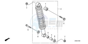 TRX420FMA Europe Direct - (ED / 4WD) drawing REAR CUSHION