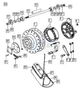 REVIVAL_25-45kmh_K1-K5 50 K1-K5 drawing Rear wheel