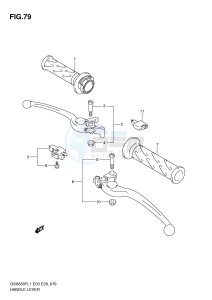 GSX650F (E3-E28) Katana drawing HANDLE LEVER (GSX650FAL1 E28)