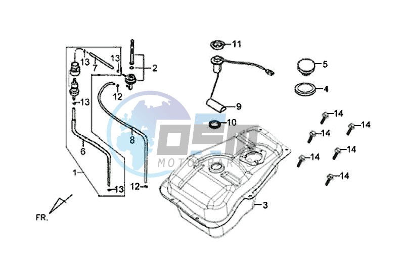 FUEL TANK / X'PRO 50 (45 KM/H) (AE05W4-EU) (L4-M1)