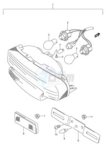 GSF250V (E24) Bandit drawing REAR COMBINATION LAMP