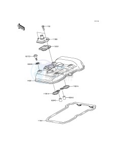 NINJA_300_ABS EX300BFFA XX (EU ME A(FRICA) drawing Cylinder Head Cover