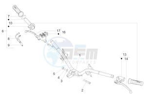 Fly 150 4T 3V ie (USA) drawing Handlebars - Master cil.