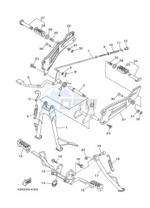 YBR125EGS (43BJ) drawing STAND & FOOTREST