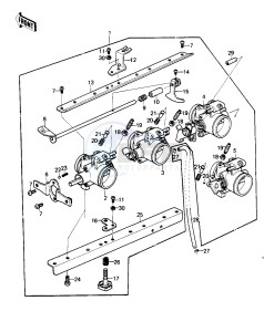 KZ 1000 G [CLASSIC] (G1) [CLASSIC] drawing THROTTLE ASSY