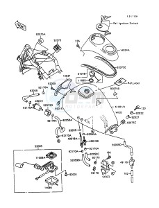 VN 1500 C [VULCAN 1500 L] (C3-C4) [VULCAN 1500 L] drawing FUEL TANK -- VN1500-C4- -