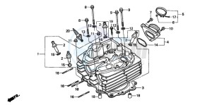 FX650 drawing CYLINDER HEAD