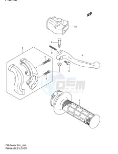 DR-Z400 (E1) drawing RH HANDLE LEVER (WITH OUT E24)